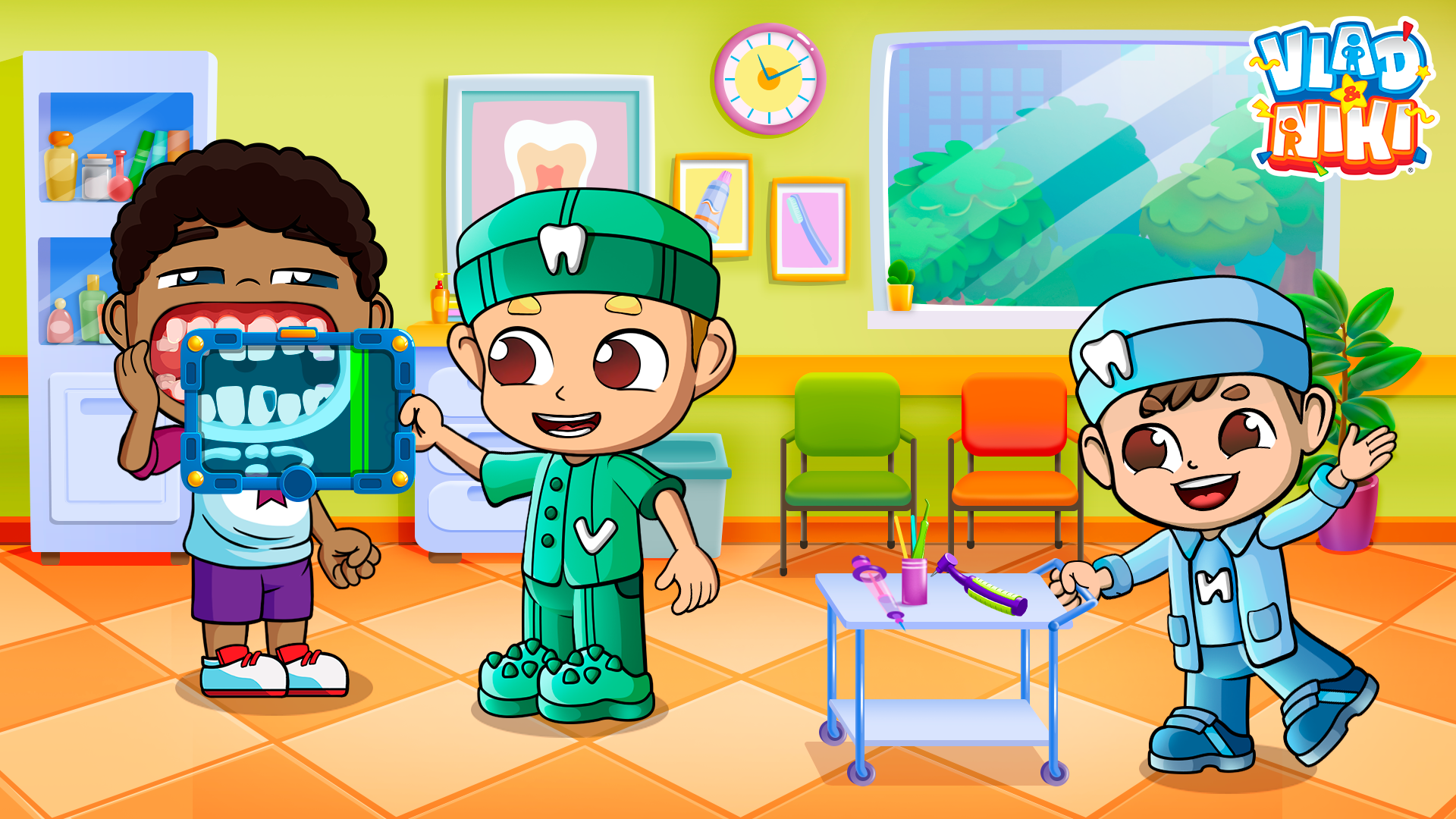 Vlad and Niki: Doctor Dentist. Game for kids teeth care in